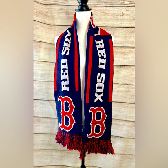 Boston Red Sox fringe scarf unisex - Picture 1 of 2